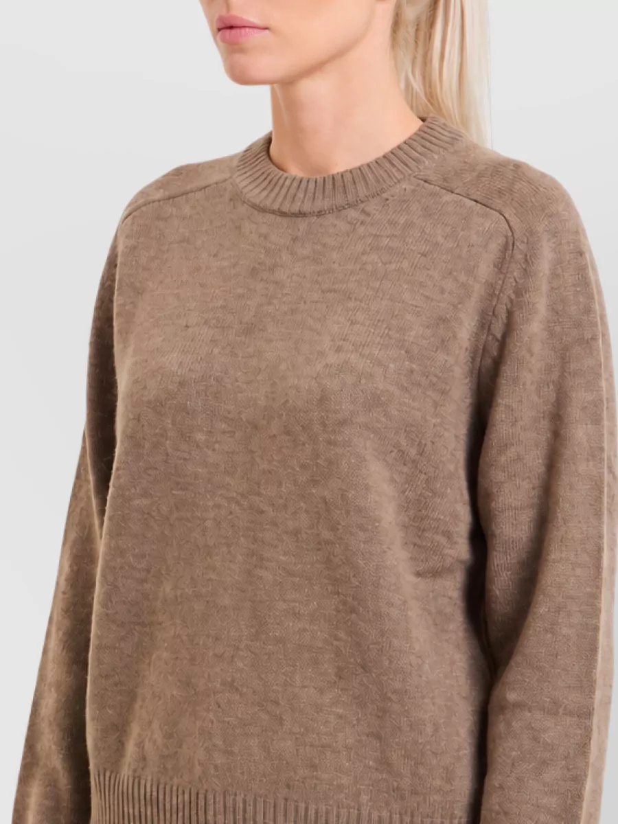 Loulou Studio Cashmere Ribbed Crew Neck Oversized Sweater