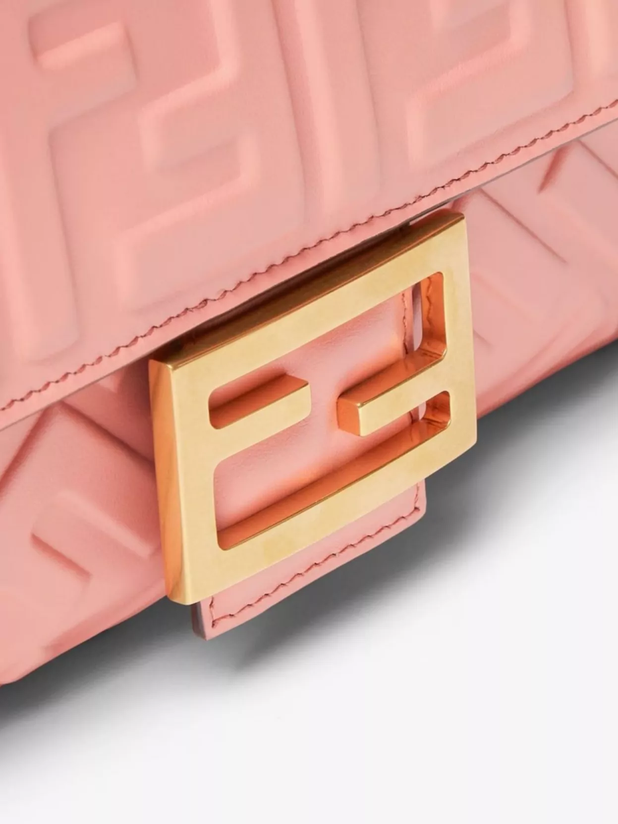 Fendi Ff Clasp Calfskin Shoulder Bag