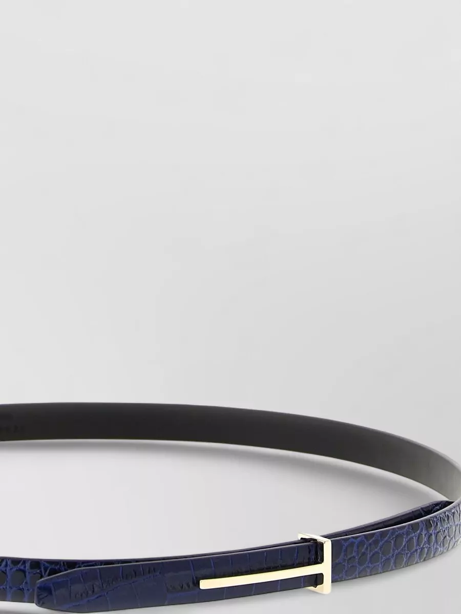Tom Ford Slim Belt Crocodile Texture Design