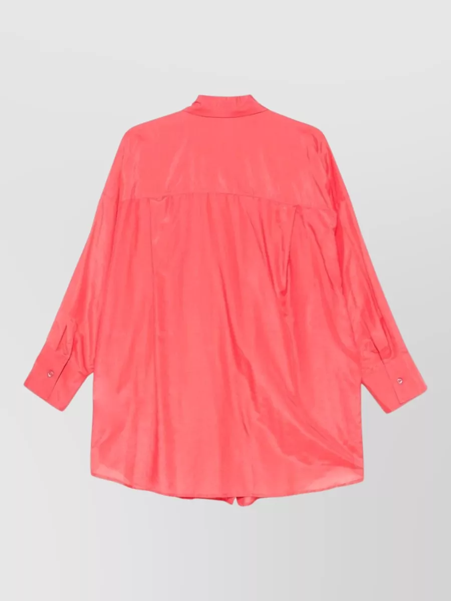 Semicouture Silk Blend Long Sleeve Shirt