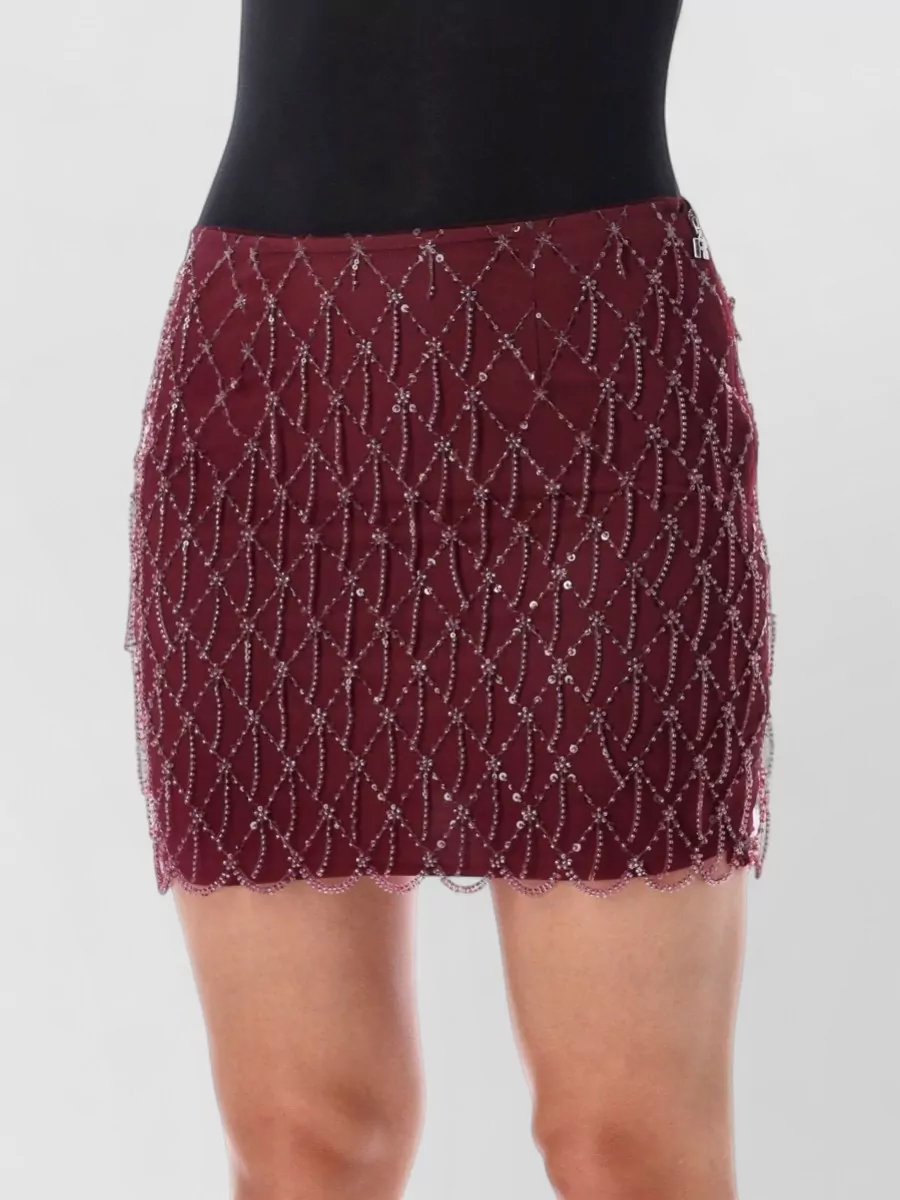 Rotate Sequined Mini Skirt