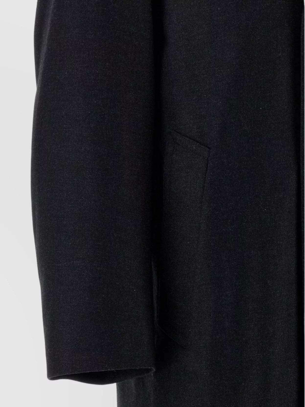Lemaire Chesterfield Coat With Notched Lapels And Pockets In Black
