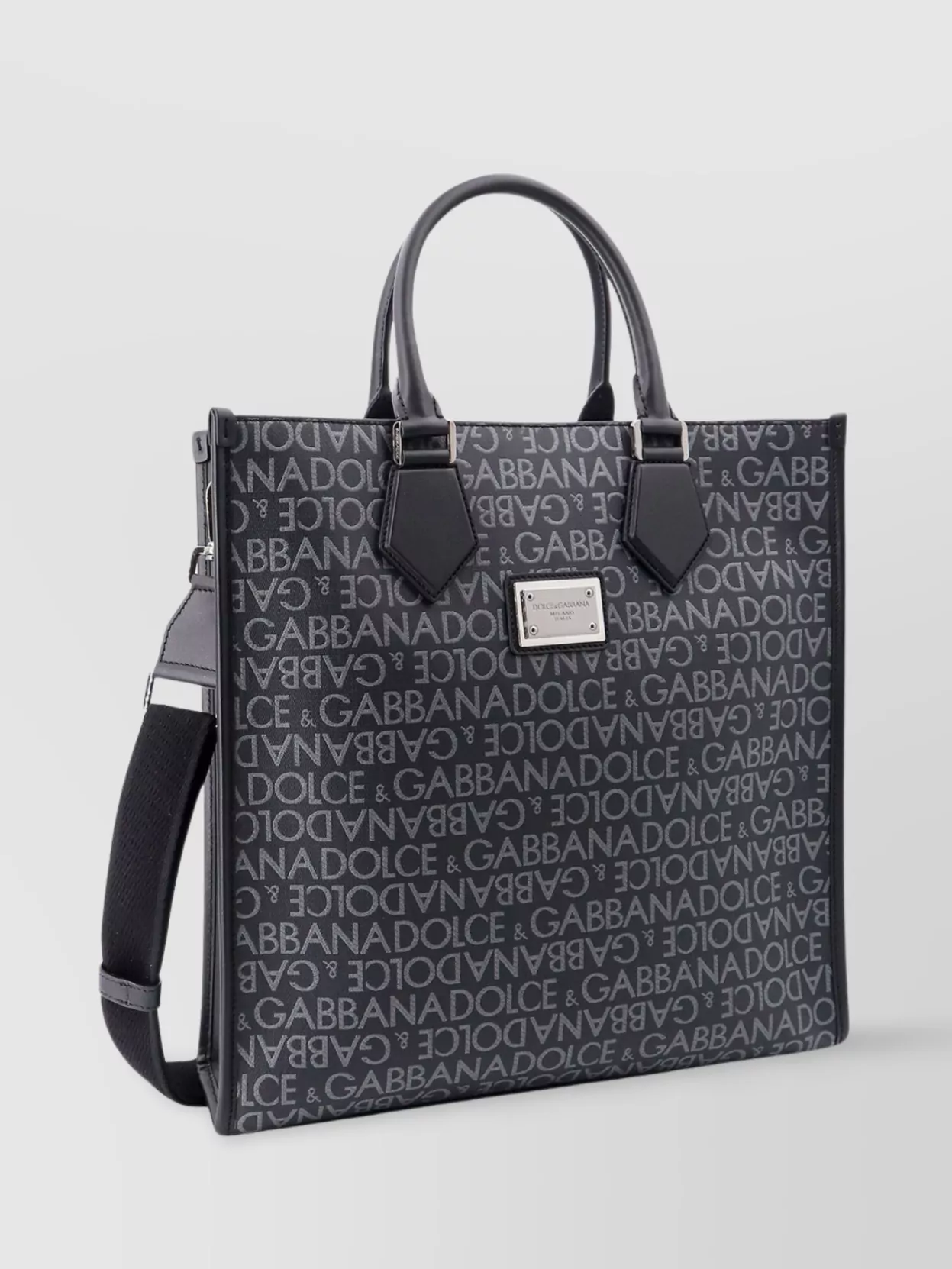 Dolce&Gabbana Logo-Printed Coated Canvas And Leather Tote