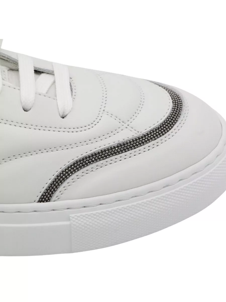 Brunello Cucinelli Chain Detail Low-top Sneakers In White