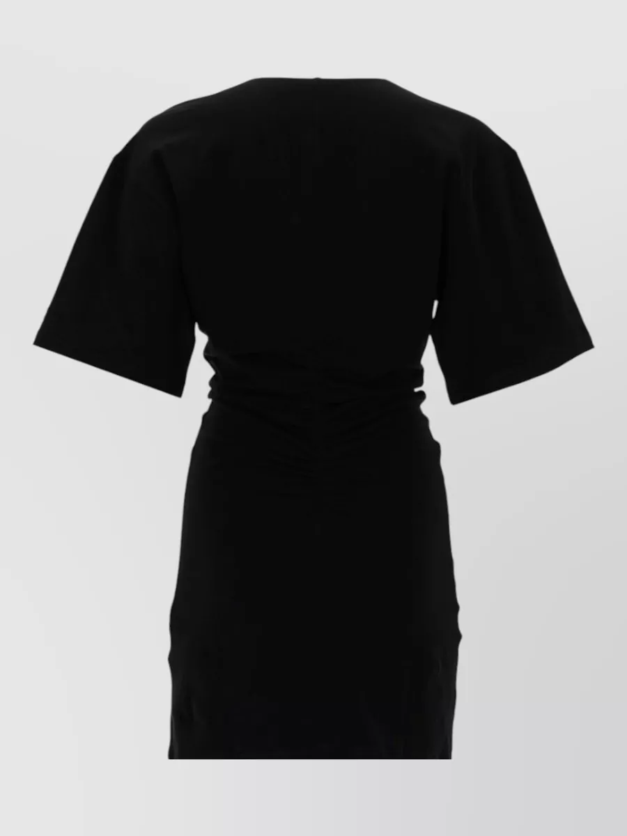 Alexander Wang Gathered Zip Mini T-Shirt Dress