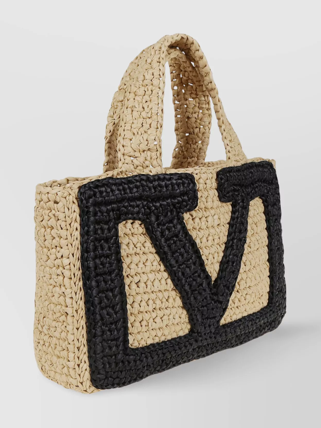 Valentino Garavani Small Tote Viva Superstar Crochet Rafia