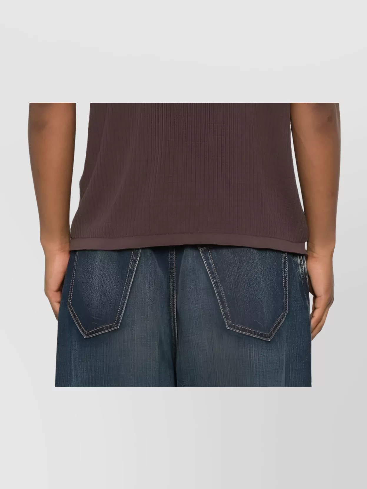 Magliano Crew Neck Ribbed Texture T-Shirt