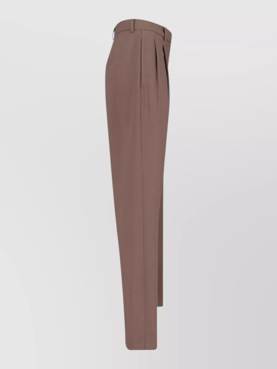 Lardini Wool Straight-Leg Tailored Trousers