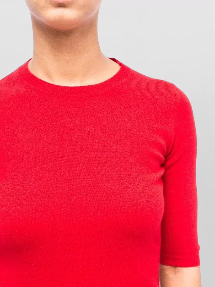 La Rose Cashmere 3/4-Sleeve Knit Top