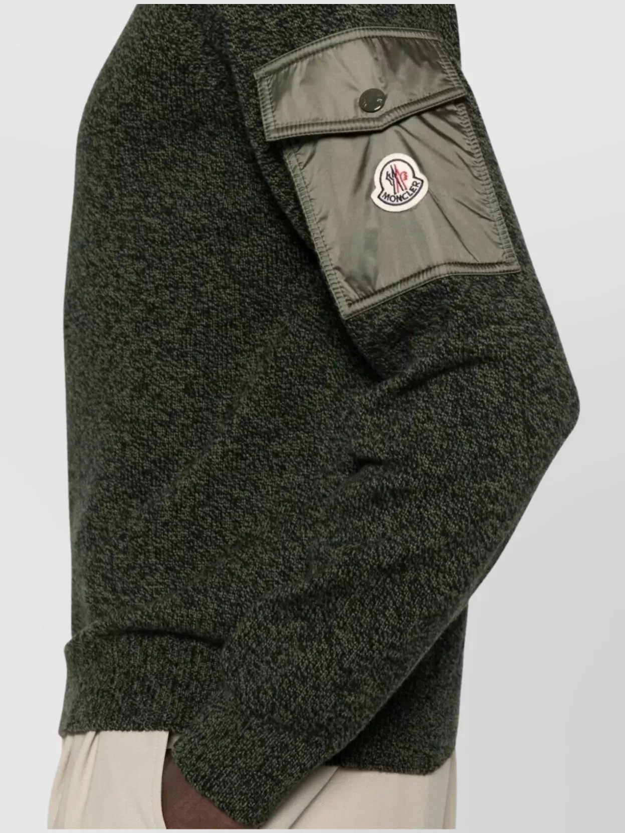 Moncler Wool And Cashmere Jumper With Patch Pocket
