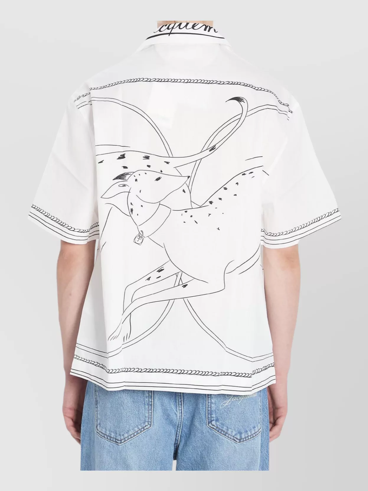 Jacquemus Cotton Poplin Dog Print Shirt