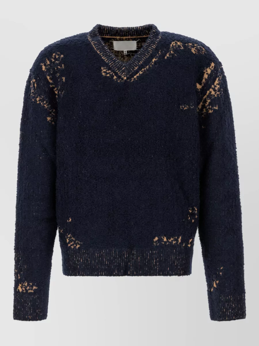 Maison Margiela Ribbed v-neck sweater