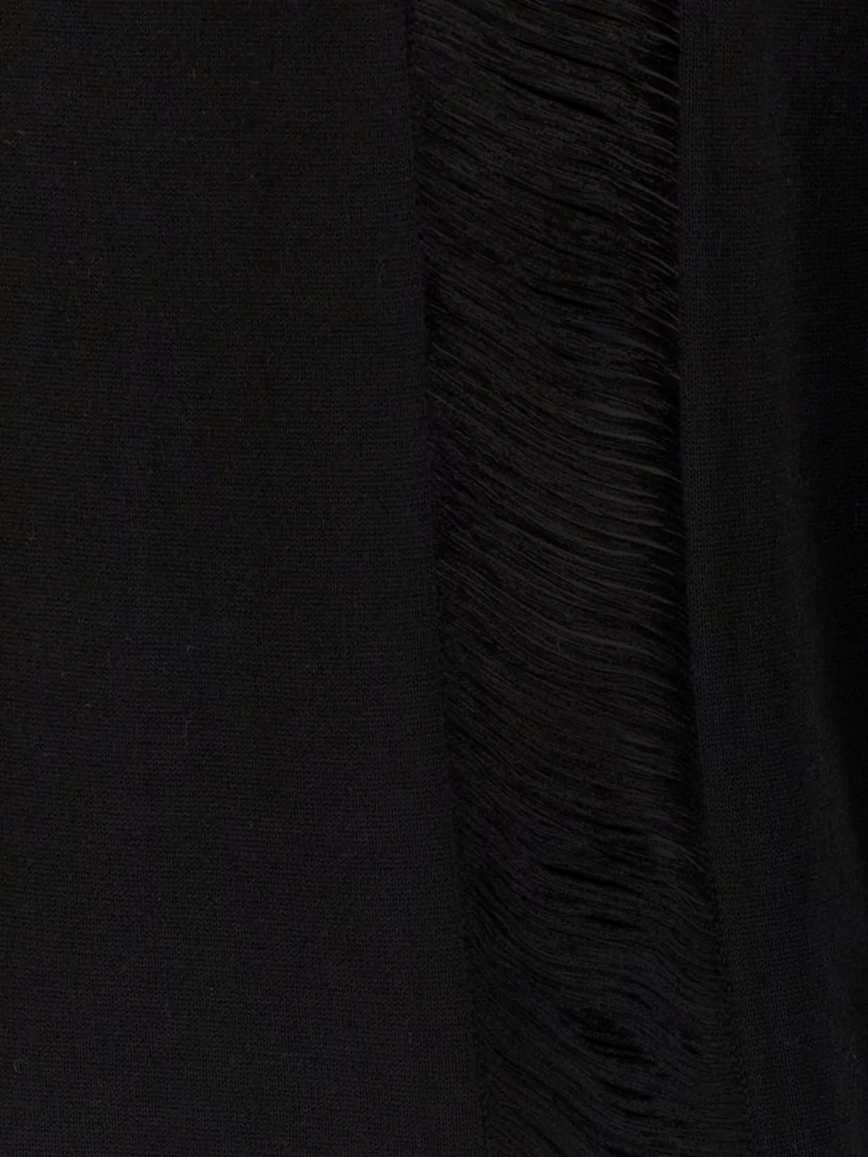 Rick Owens Fringed Longline Sweater Sheer Panels