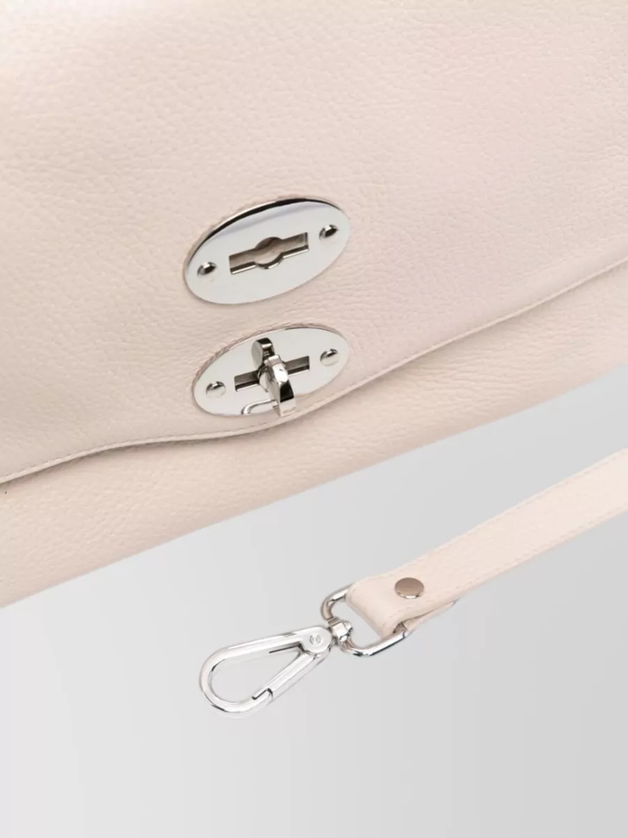 Zanellato Pebbled Leather Studded Shoulder Bag