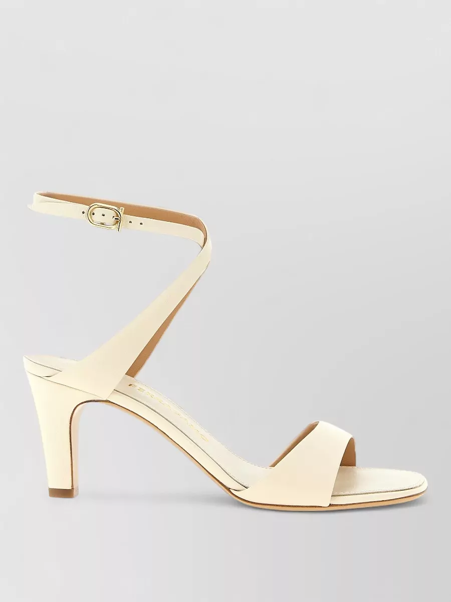 Ferragamo Teresy Sandals Open Toe Leather Sole Ankle Strap