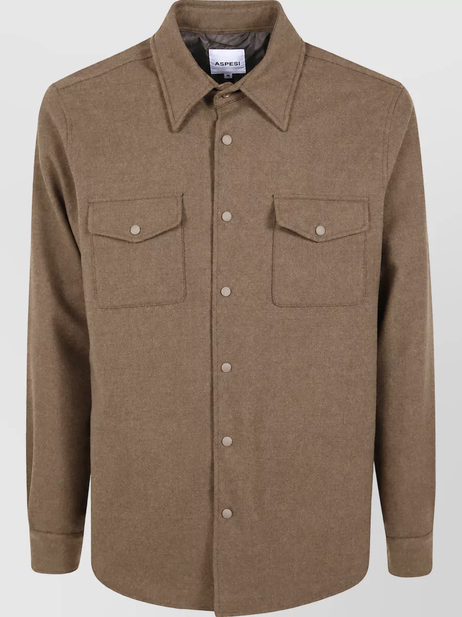 Aspesi virgin wool shirt jacket