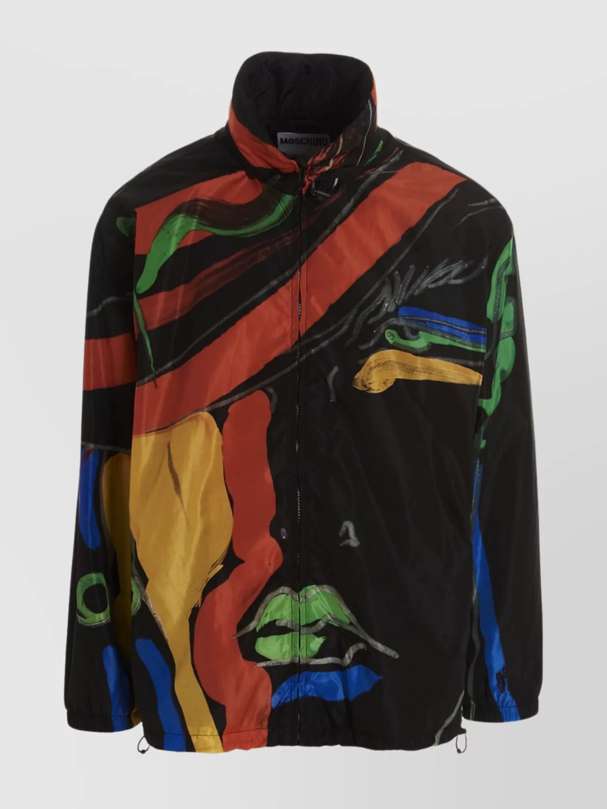 Moschino Abstract Print Nylon Jacket In Multi