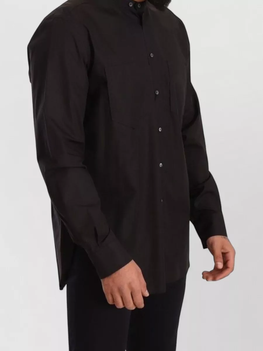 Dolce&Gabbana Cotton Relaxed-Fit Long-Sleeve Mandarin-Collar Shirt