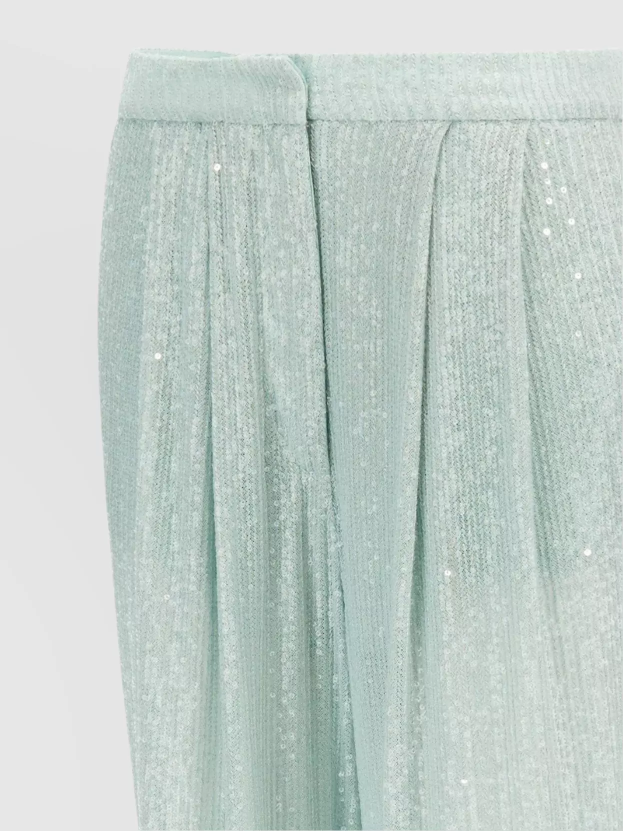 Rotate Birger Christensen Wide-leg Trousers With Pleated Design And Sequin Detailing