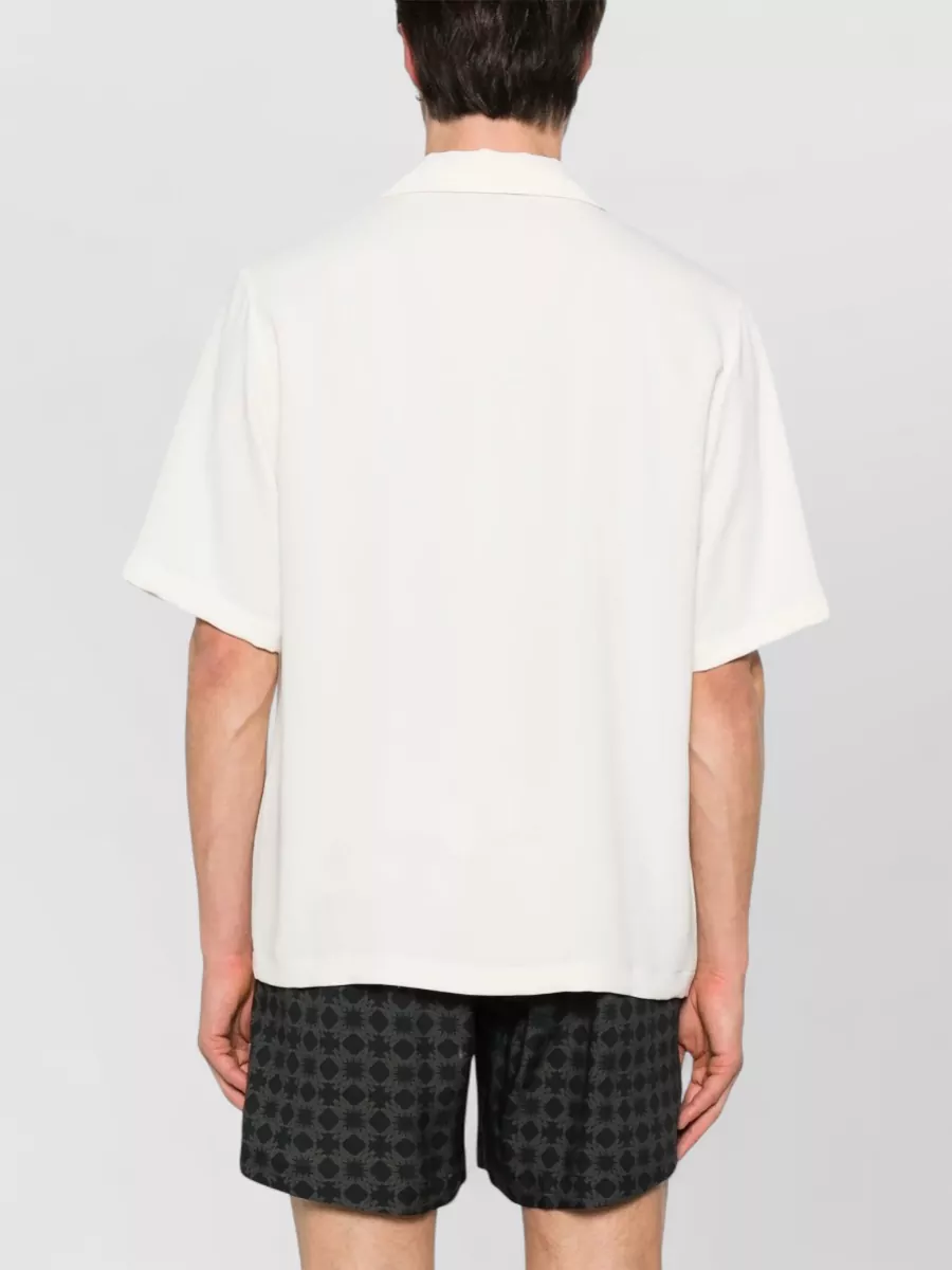 Amiri Camp Shirt Embroidered Detail Notched Lapels