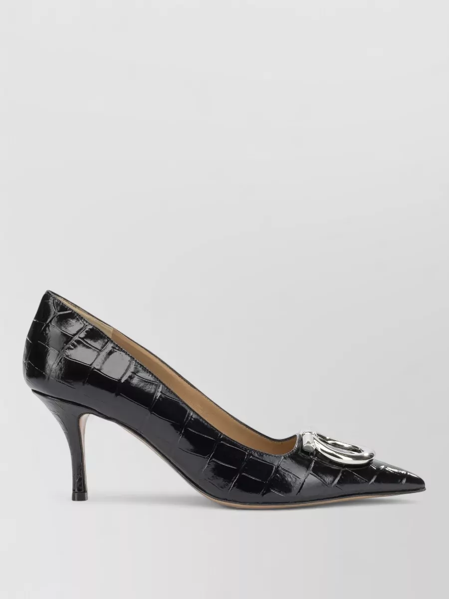 Ferragamo Leather Maxi Gancini 70Mm Pumps