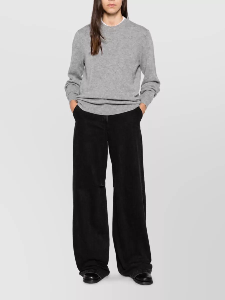Guest In Residence Cashmere Ribbed Crewneck Sweatshirt