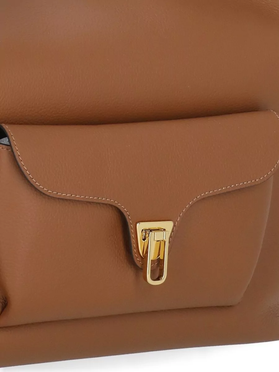 Coccinelle Shoulder Bag Shopping Style Leather Pocket