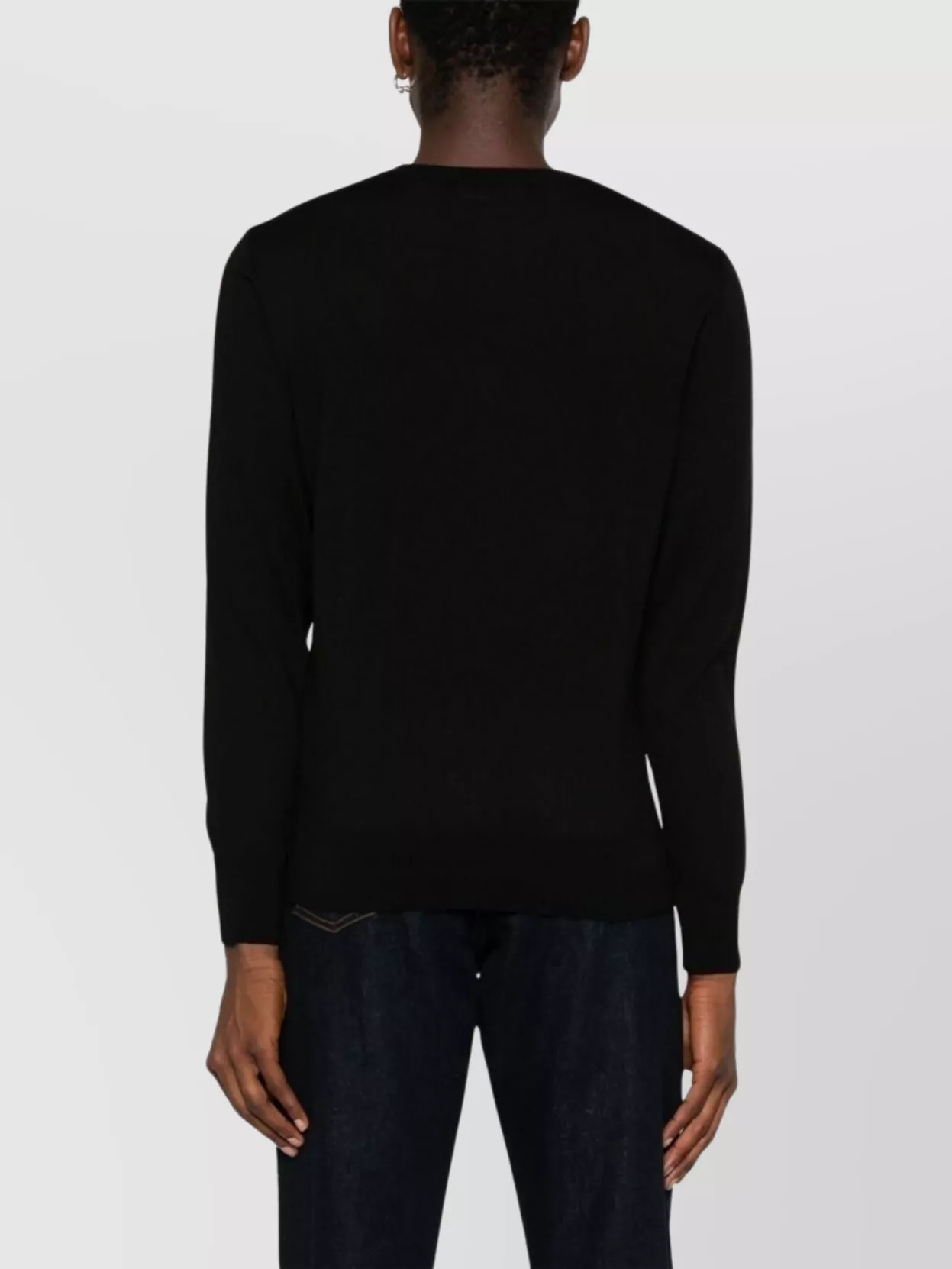 Dsquared2 Ribbed Hem Long Sleeve Crew Neck Sweater