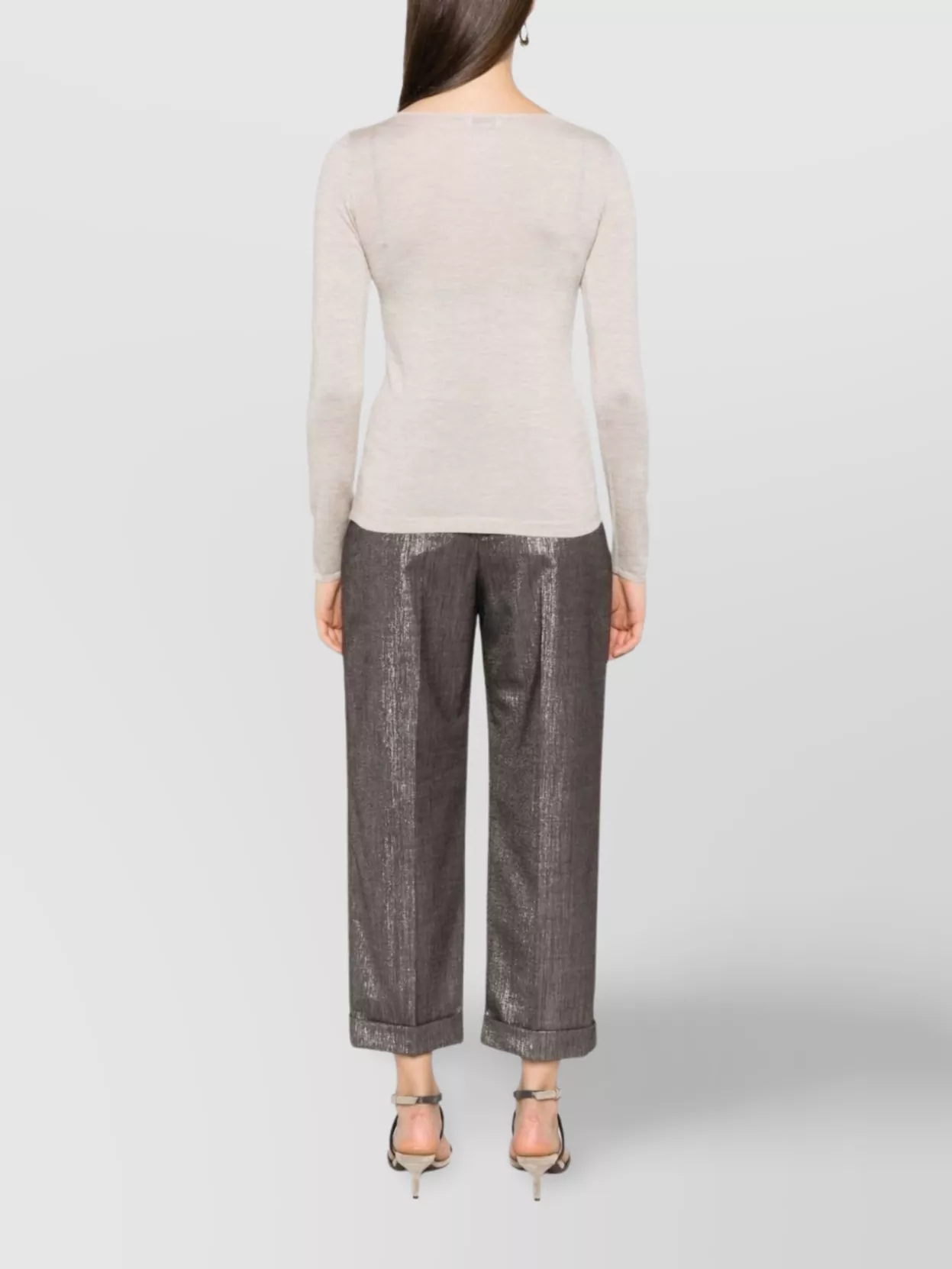 Brunello Cucinelli Boat-Neck Cashmere-Silk Lightweight Sweater