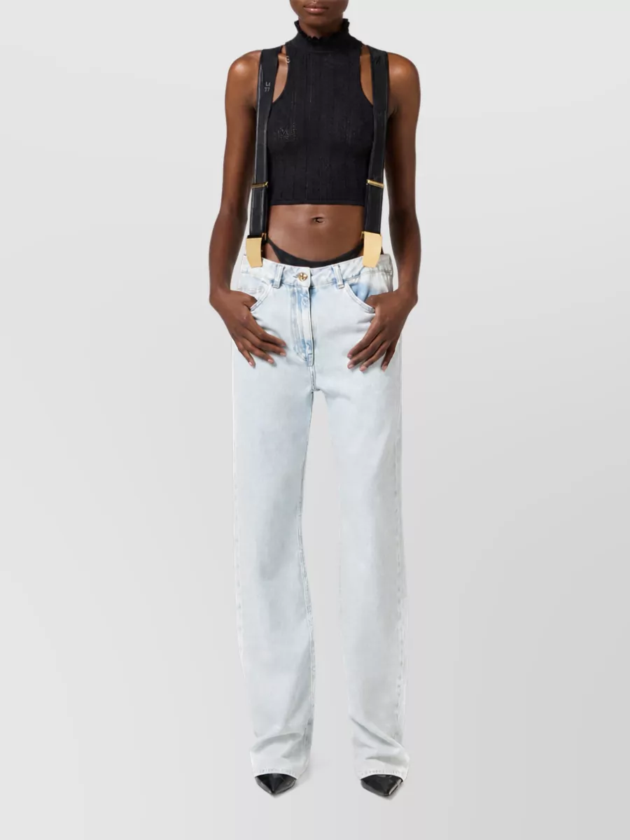 Elisabetta Franchi Denim Straight-Leg Jeans