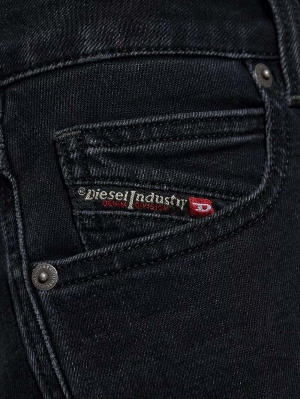Diesel Straight Trousers With Belt Loops And Contrast Stitching