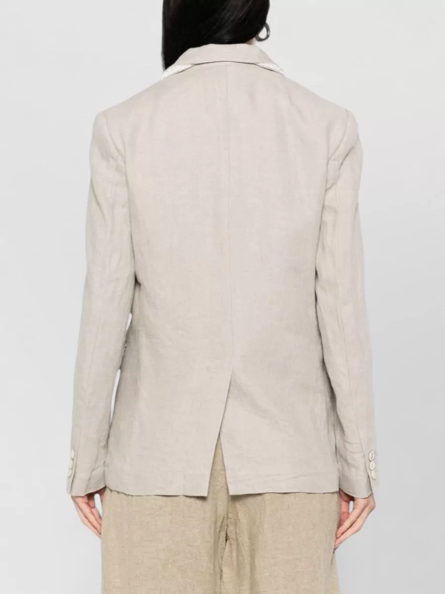Comme Des Garçons Single-Breasted Linen Blazer