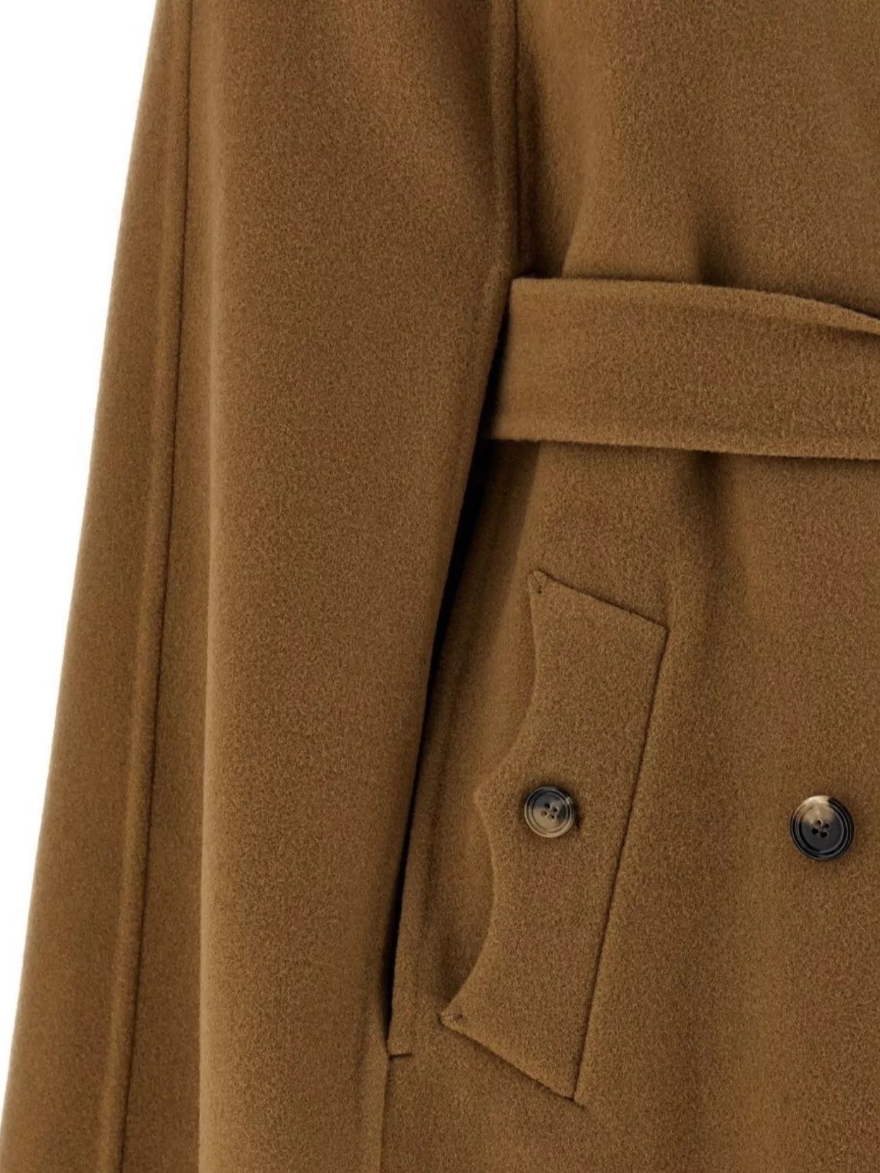 Burberry Waist Belted Cape Buttoned Pockets In Multi