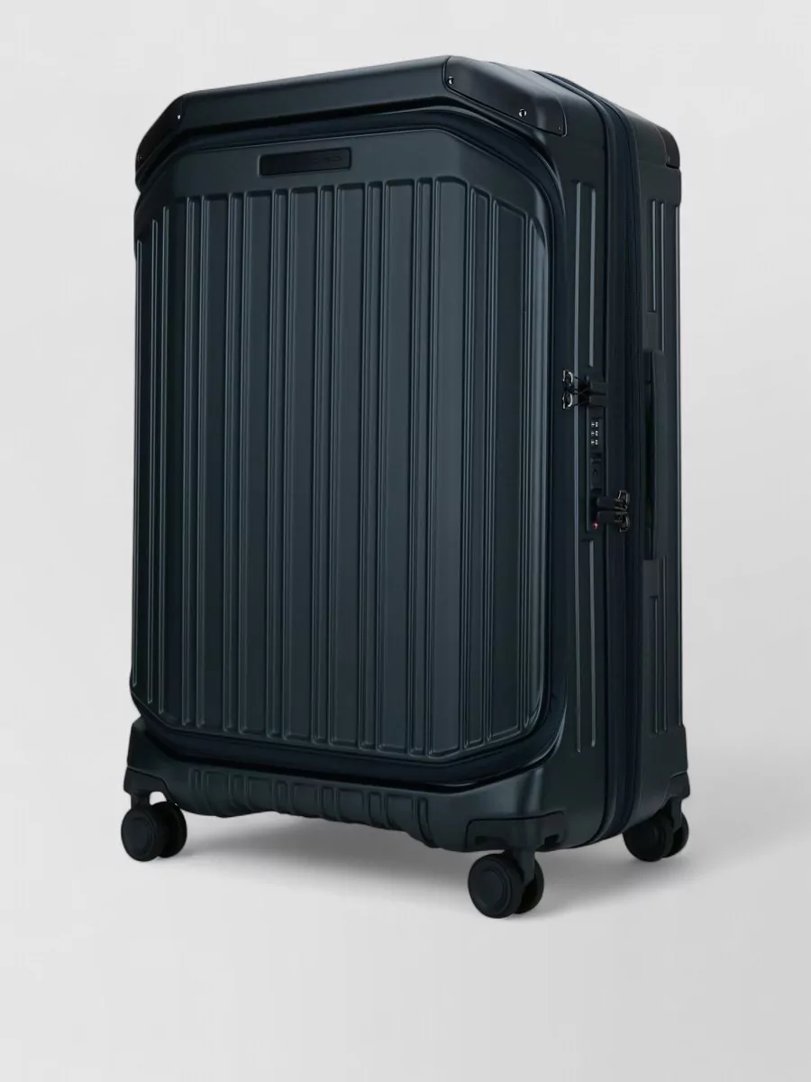 Piquadro medium hard-shell 4-wheel expandable trolley suitcase