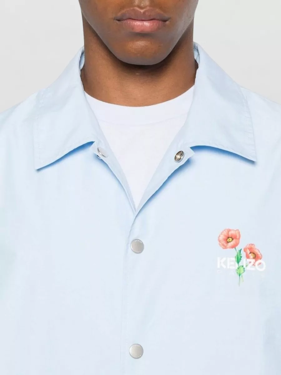Kenzo Floral Print Single Breasted Coat