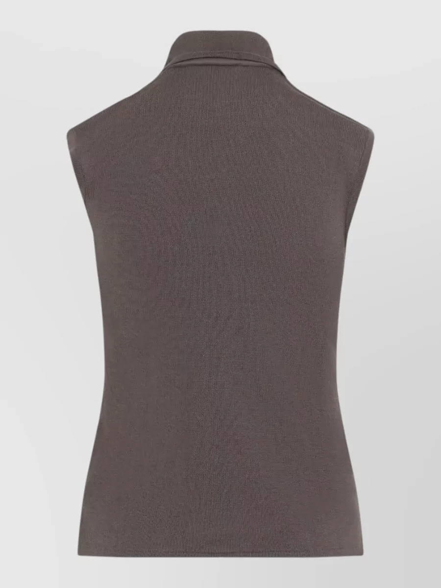 Lemaire Asymmetric Sleeveless Fine-Knit Vest