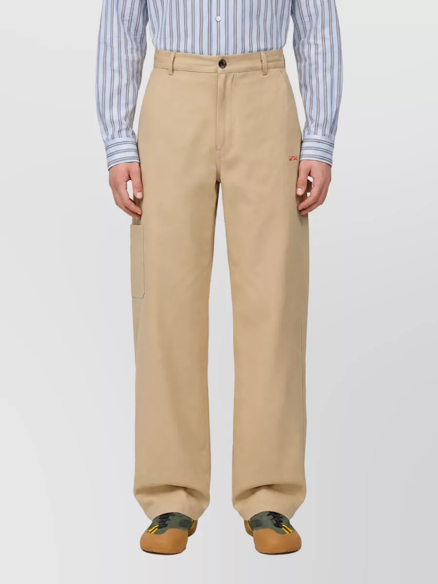 Loewe cotton mid-rise straight-leg trousers
