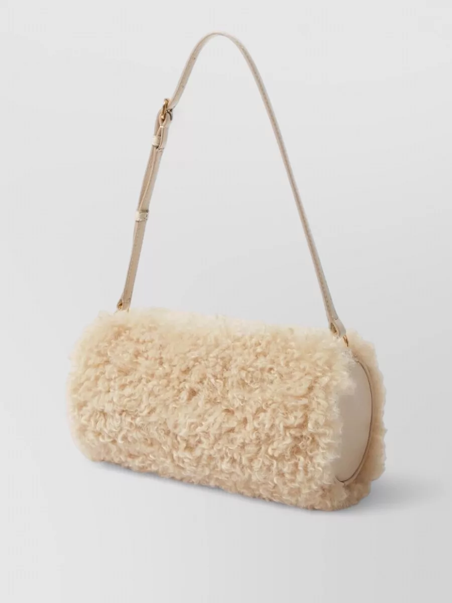 Stella Mccartney Stella Logo Shearling Mini Bag