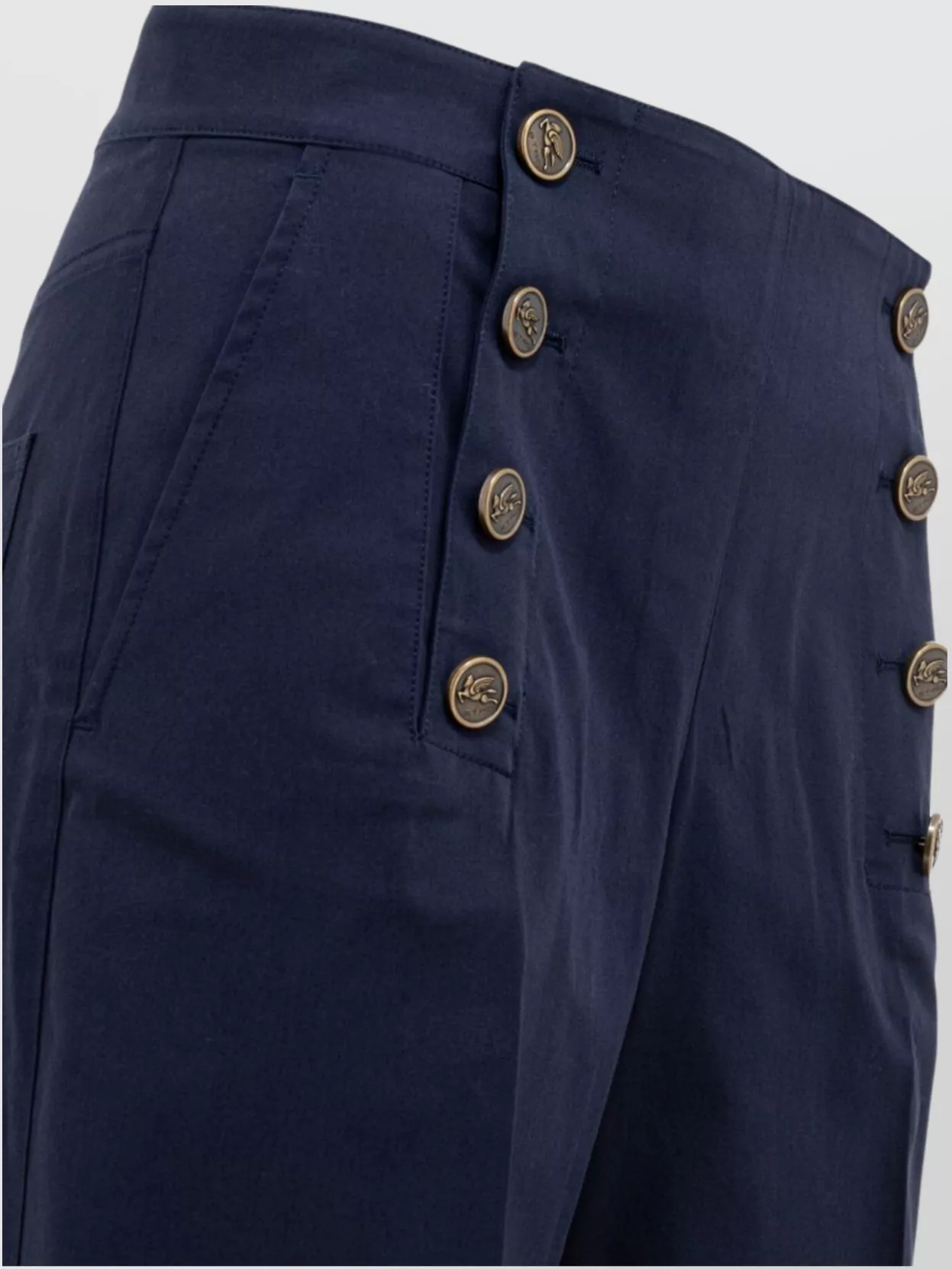Etro Cotton Wide-Leg Trousers