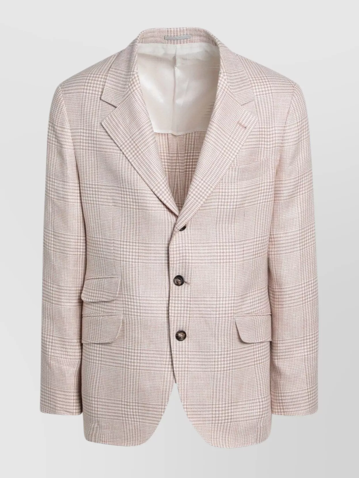 Brunello Cucinelli Papaya-colored Prince Of Wales Jacket In Neutral
