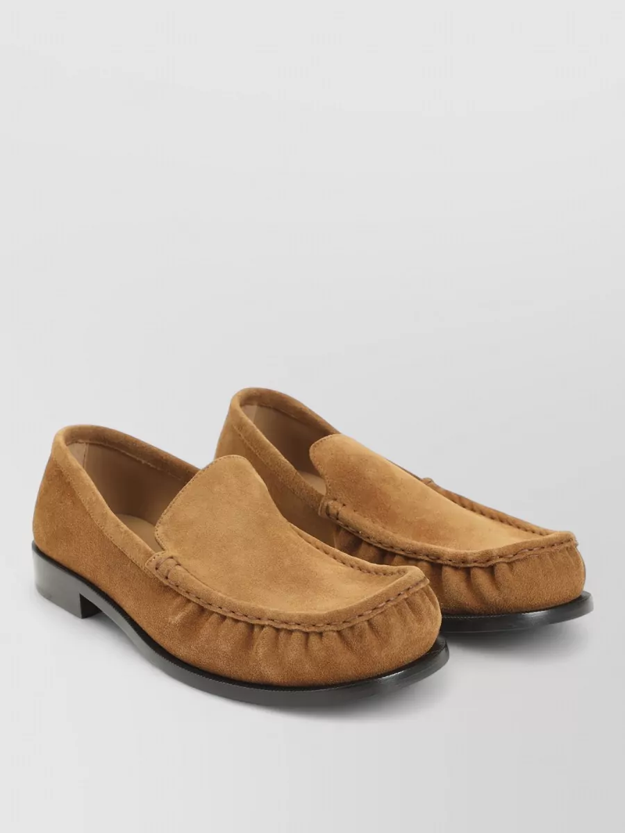 Dries Van Noten suede leather loafers