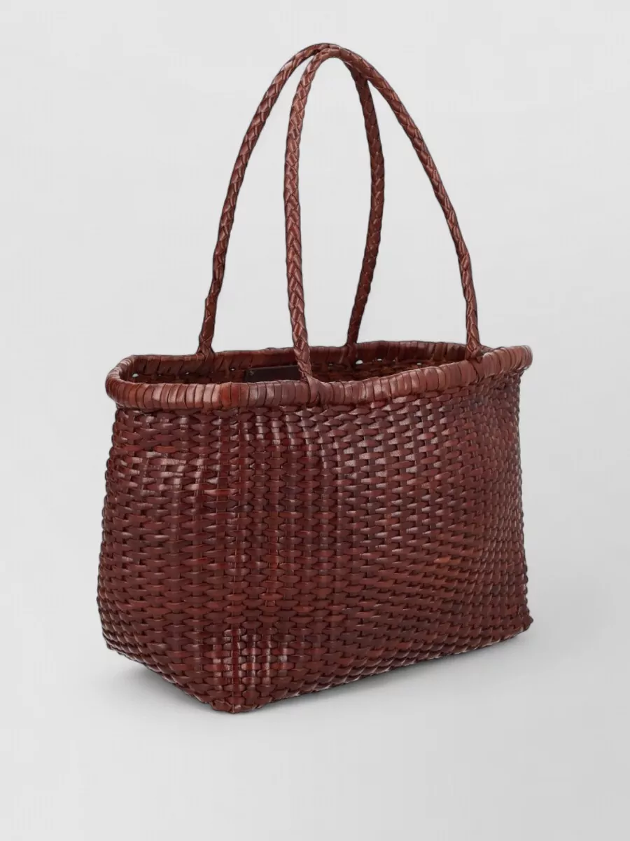 Dragon Diffusion B Weave Small Leather Beach Bag