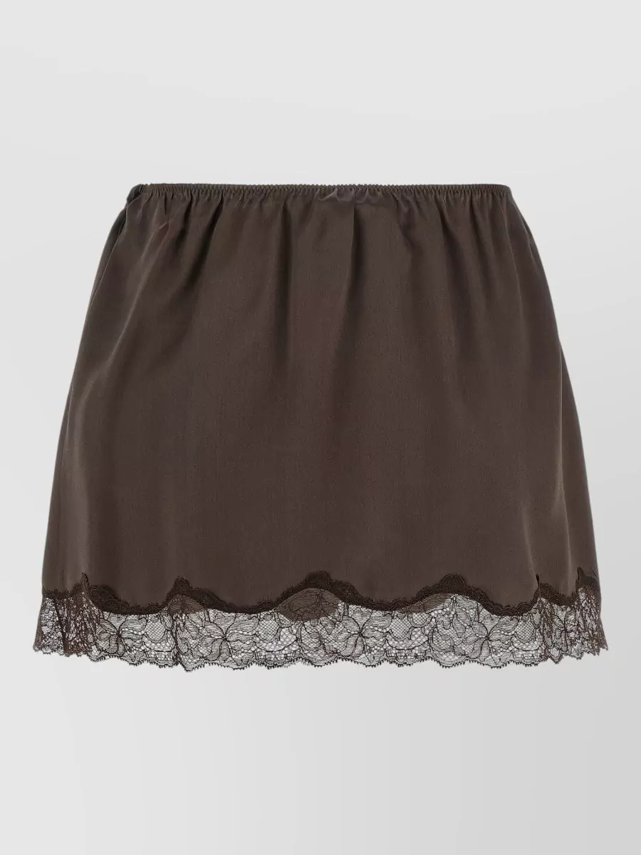 Magda Butrym Silk lace-trim mini skirt