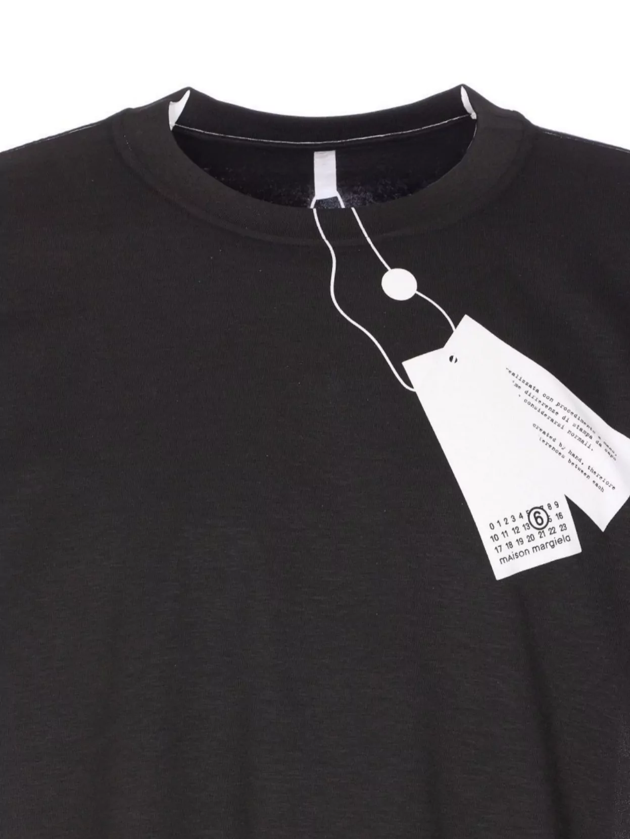 Mm6 Maison Margiela Two-Tone Crewneck Short Sleeve T-Shirt