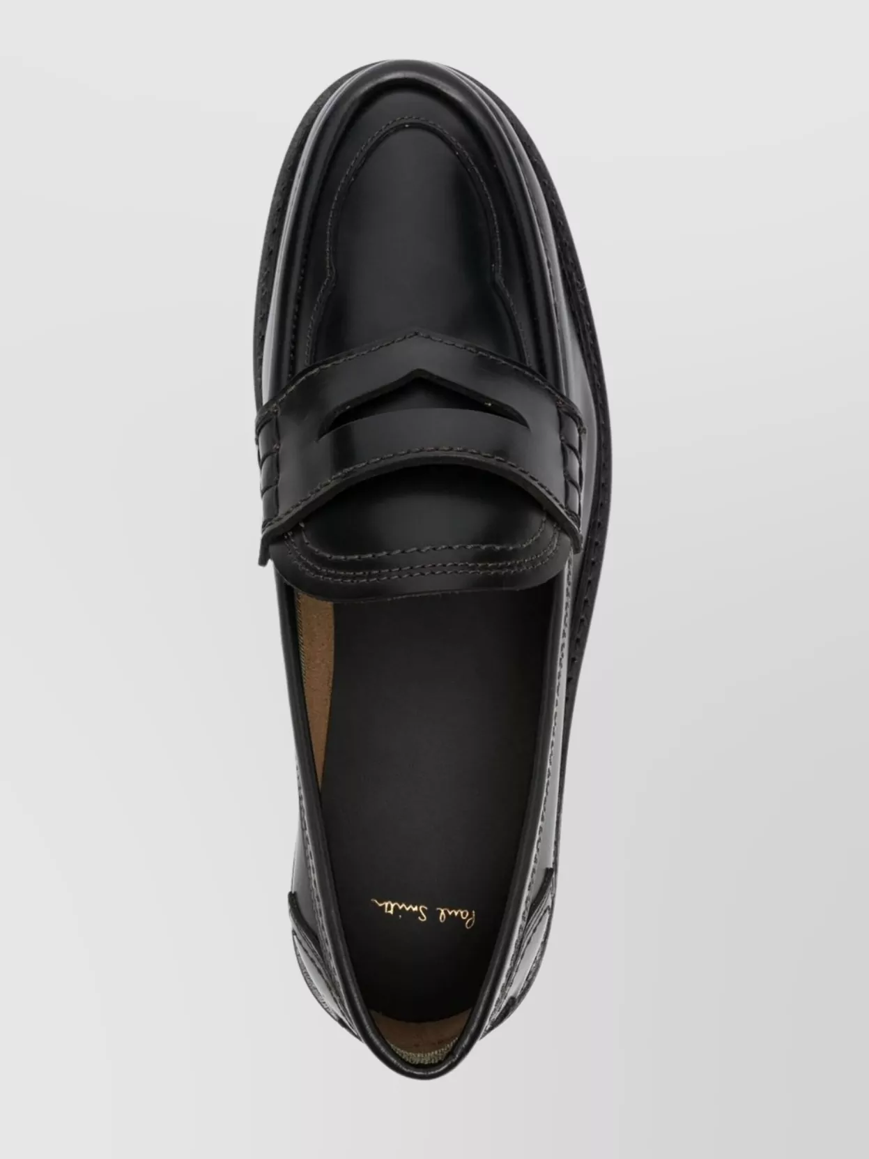 Shop Paul Smith Almond Toe Calf Leather Loafers