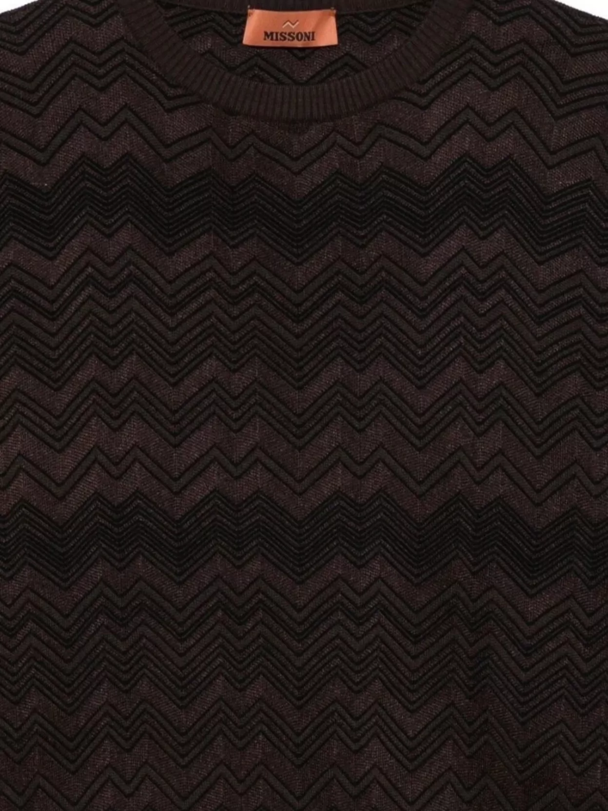 Missoni Chevron Pattern Long Sleeve Crew Neck Knit