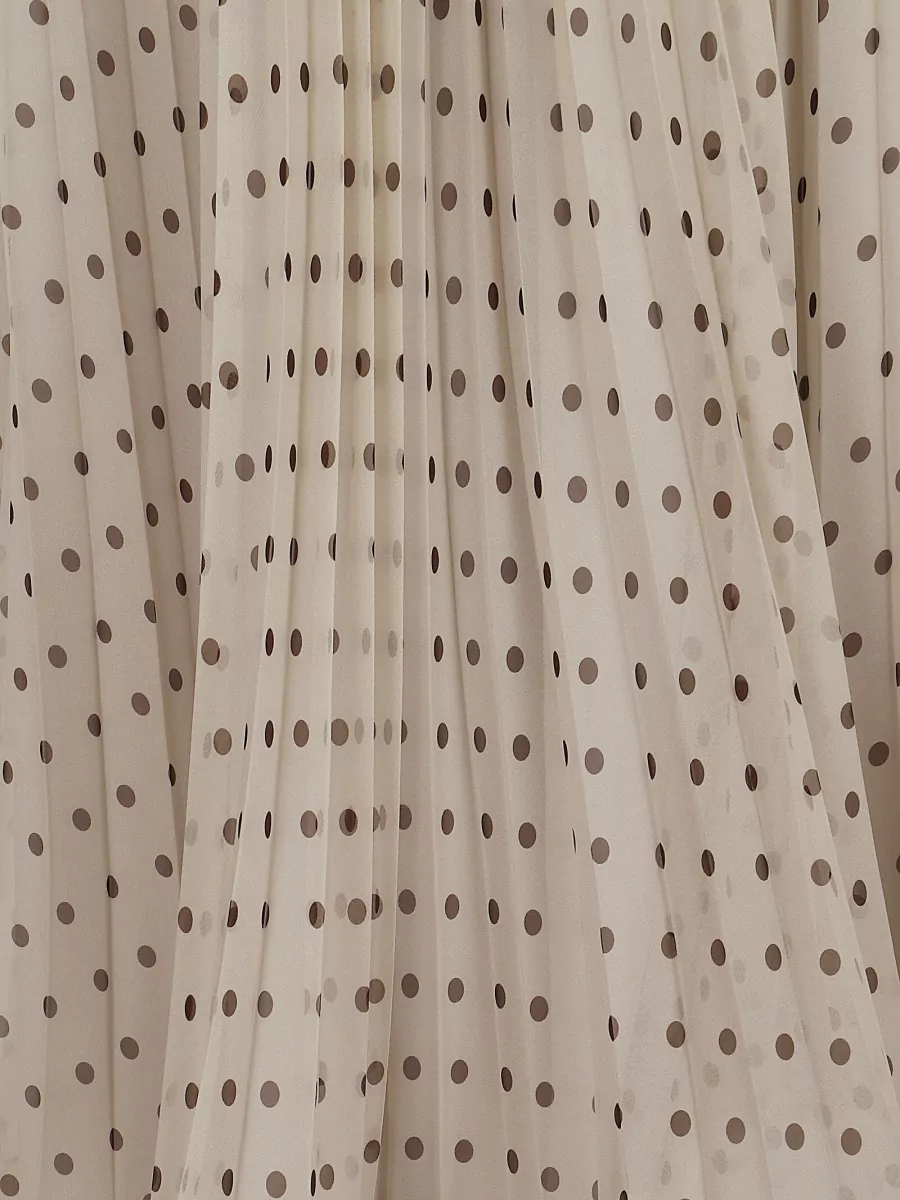 Parosh Pleated Polka-Dot Skirt