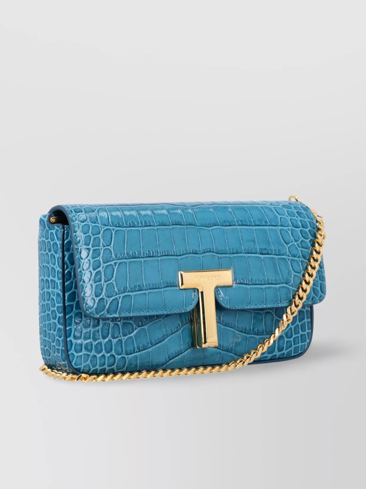 Tom Ford Crocodile Print Mini Bag With Chain Strap