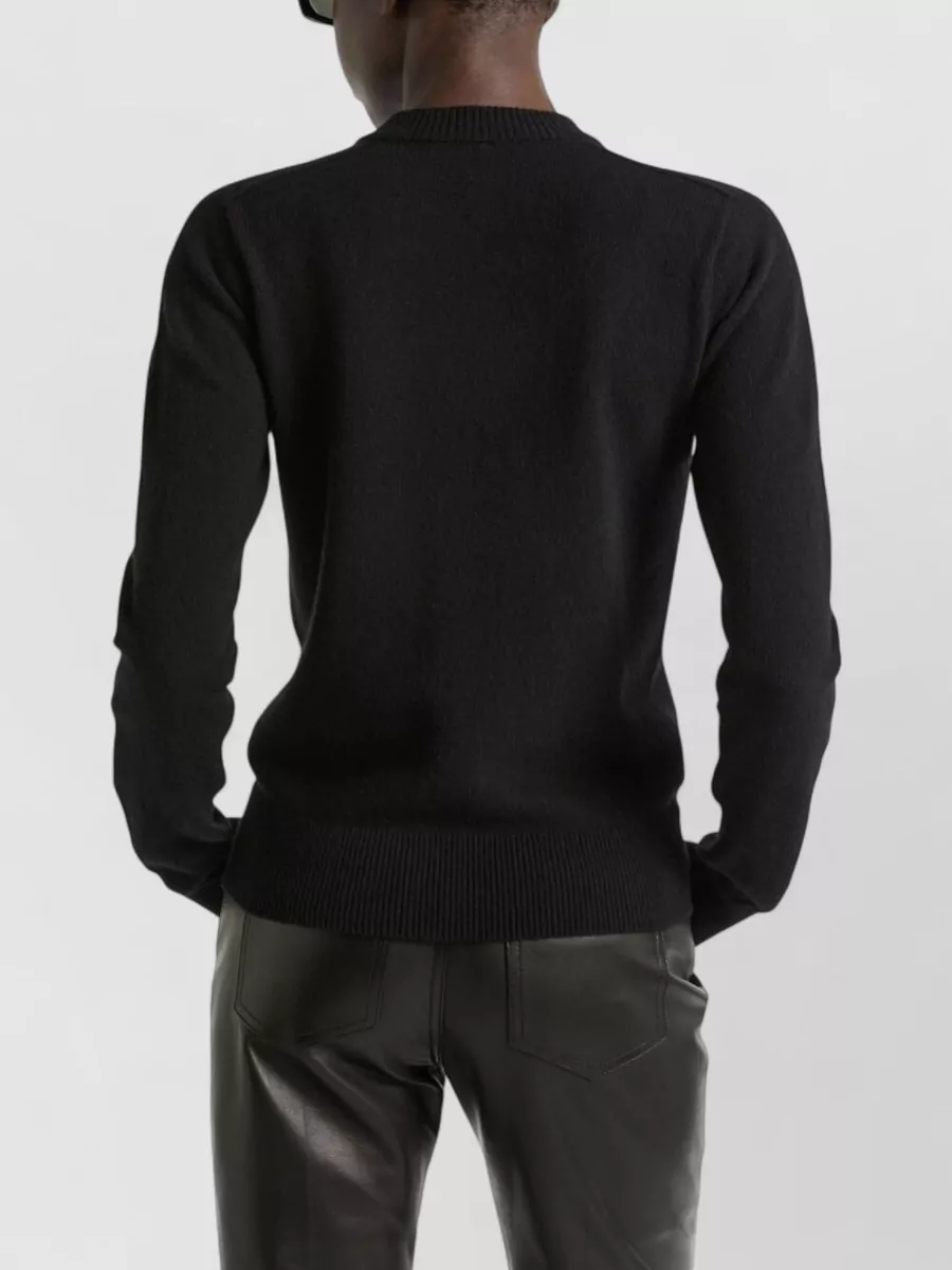 Balmain Cashmere Wool Straight-Fit Round-Neck Ribbed-Trim Cardigan