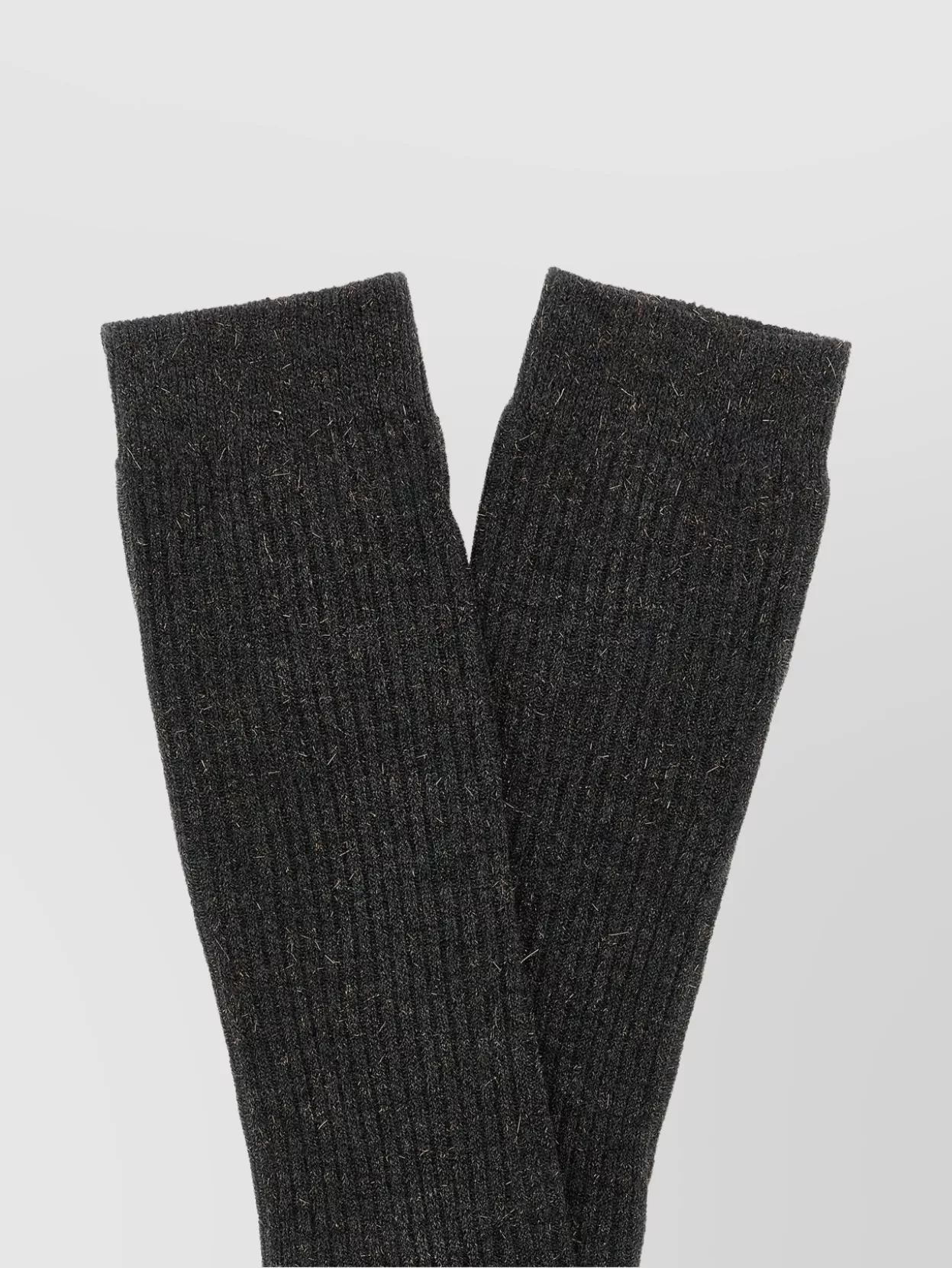 Brunello Cucinelli 'Shimmering' Ribbed Knee-High Socks